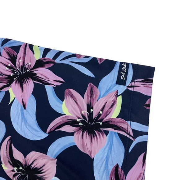 Bad Birdie Core Golf Polo Mens M, L, XL, SLIM FIT Violet Navy Floral NWT - Picture 4 of 7